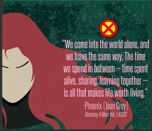 Quotes that can be put on the wall along with comics.