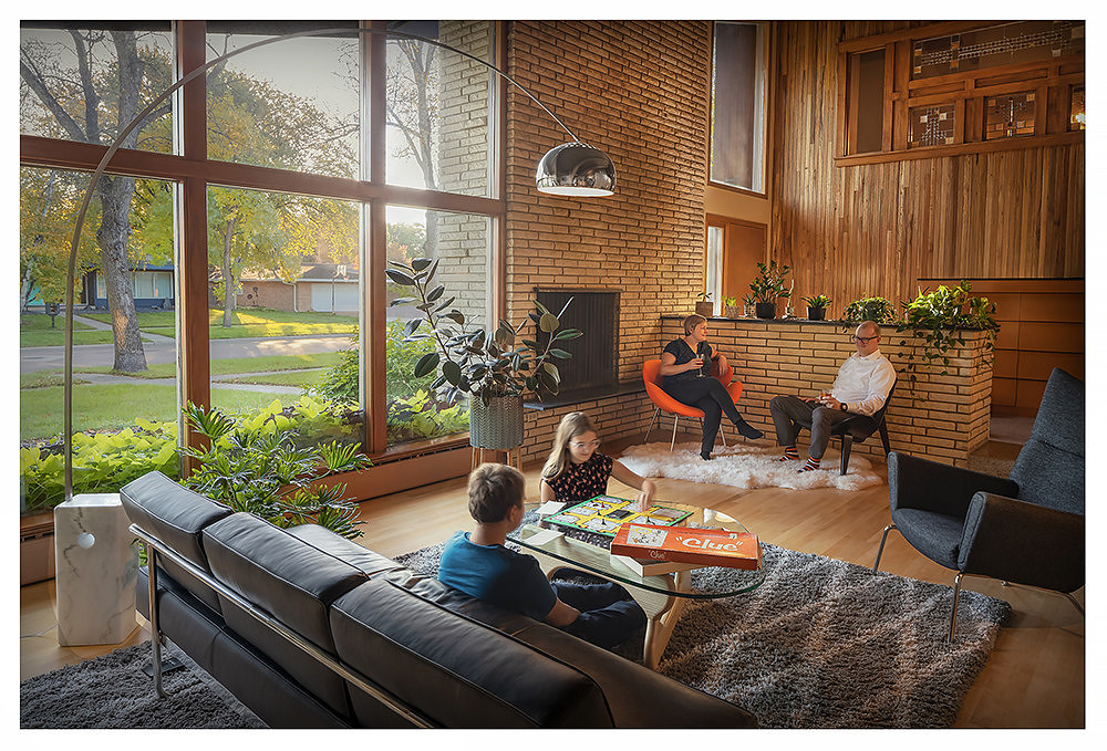 Architecture, Mid-Century Modern, Family game night