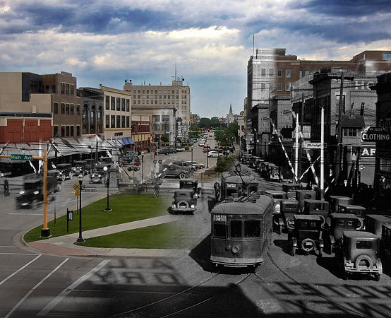 Past and Present with trolly